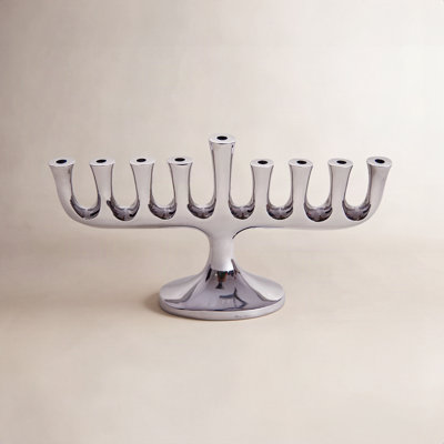 Sleek Modern Aluminum Menorah