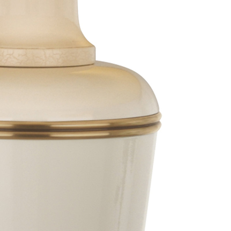 Annika Metal Table Lamp, Ivory, 24'' H x 13.5" W x 13.5" D, Spindrift Snowflake