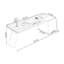 Bureau à 3 tiroirs brun noyer + blanc massif + bois manufacturé-2097471497-2097471510