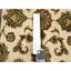 Tapis de couloir oriental blanc 2 pi 7 po x 8 pi 3 po Photon, Rajasthan avec motif de feuilles, noué à la main, laine et soie, épais et moelleux, tissé dense