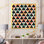 «Black Triangles on Vintage Blue and Orange I», reproduction d'art sur toile