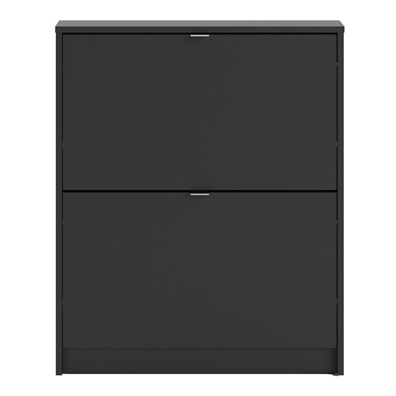 Shoes 6 Pair Shoe Storage Cabinet, Matte Black
