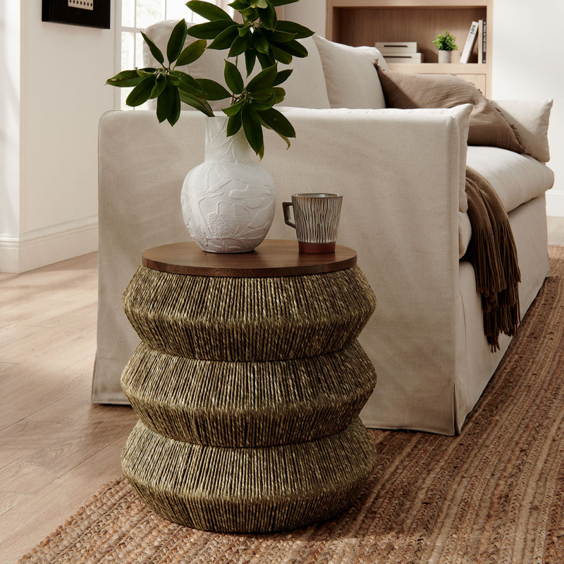Table de bout en noyer naturel Maris