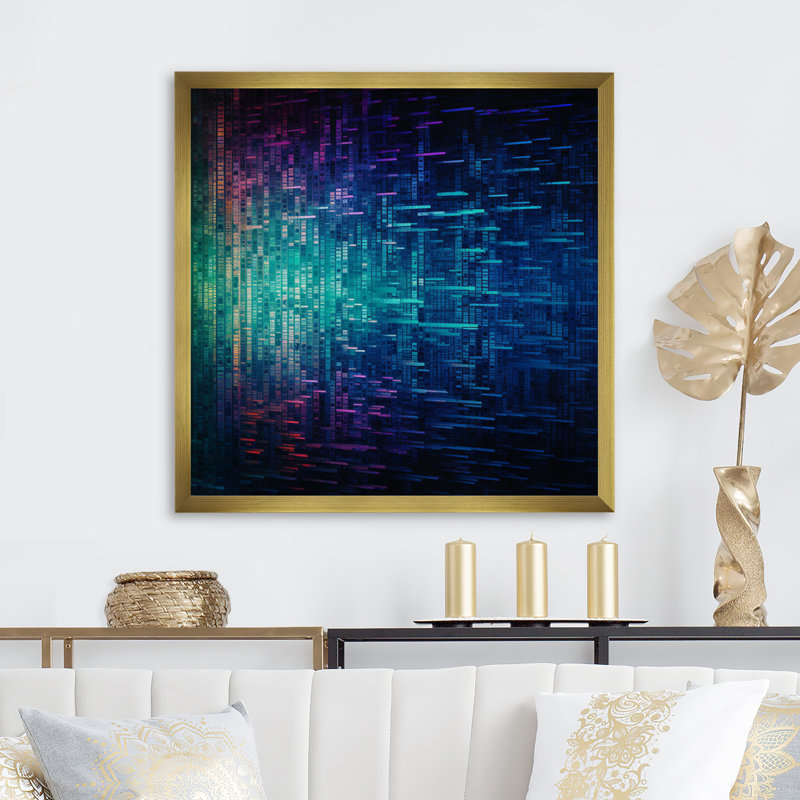 Matrix I, reproduction d'art sur toile, Or, H 16 po x l 16 po x P 1 po
