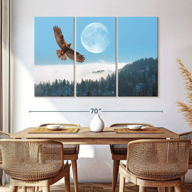 Eagle Over Fogy Mountains, 42" H x 65" W