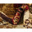 Tapis contemporain Arabica de couleur kaki