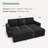 Anureet L-Shaped Sectional Modular Sofa Bed With Storage Seat-112387168