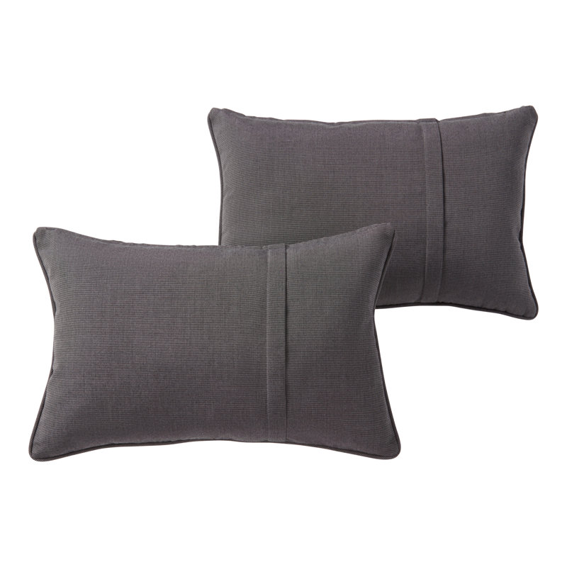 Sunbrella Rectangle Throw Pillow, Cast Shale