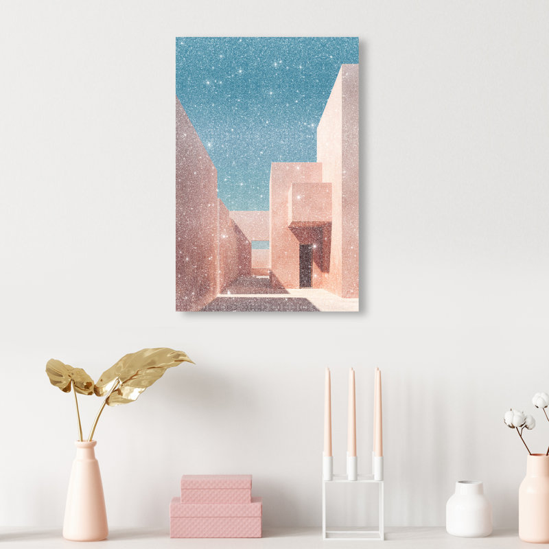 Structured Pink II Print by Oliver Gal, 15"H x 10"W, Gallery Wrapped