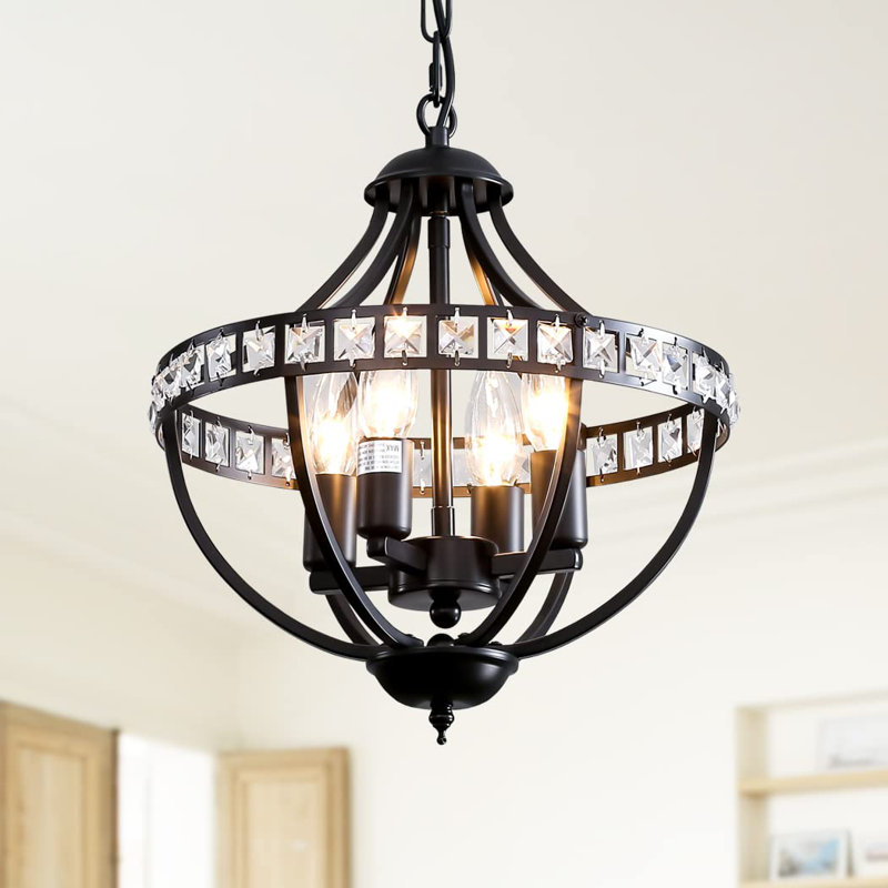 Jenneifer 4 - Light Dimmable Crystal Classic / Traditional Candle Style Chandelier