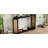 Narrow Console Table With Unique Irregular Top Design & Open Shelf-644746435