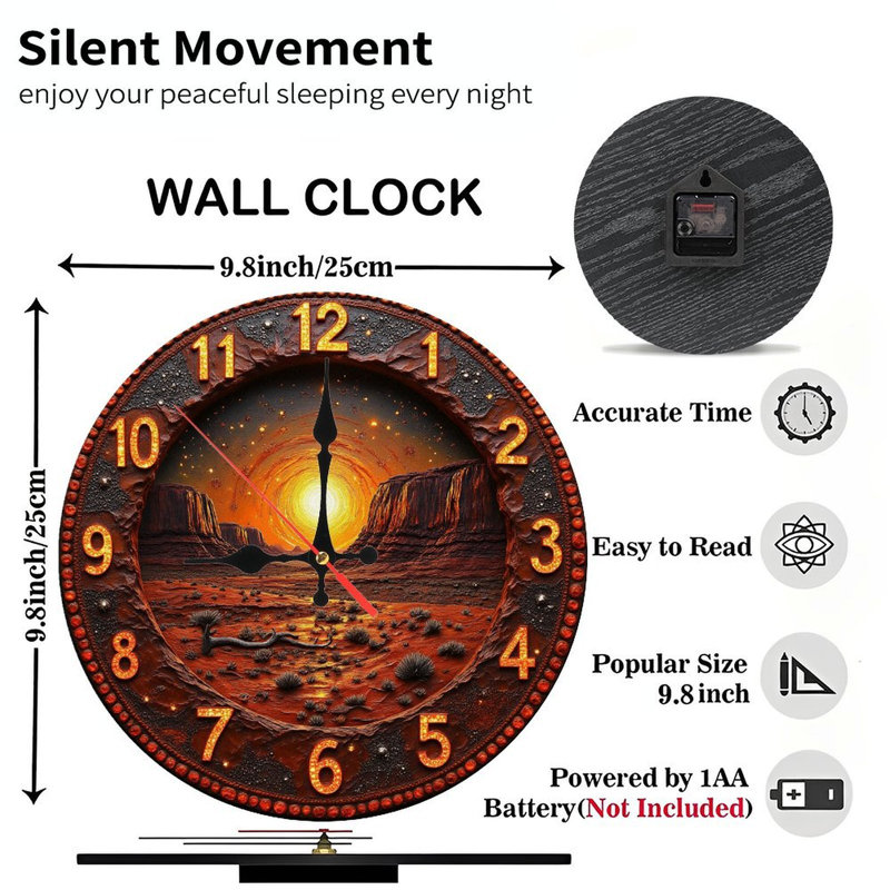 Horloge murale Monument Valley