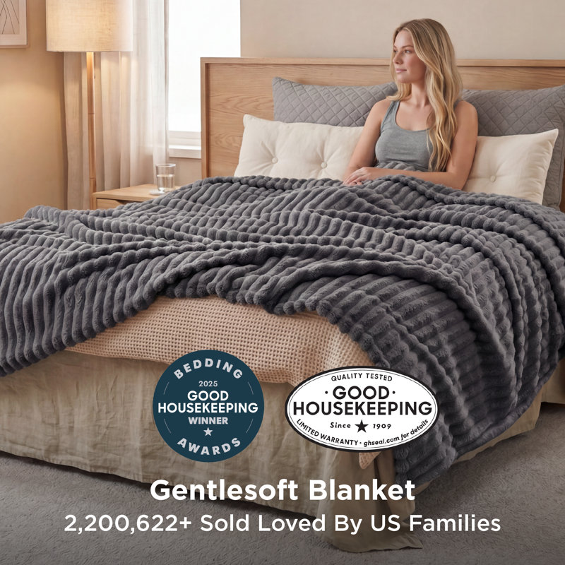 280gsm Bedsure Christmas Blanket with Striped Cute Plush Throw GentleSoft™️90% Flannel Fuzzy Warm Home Decor Winter Gift  