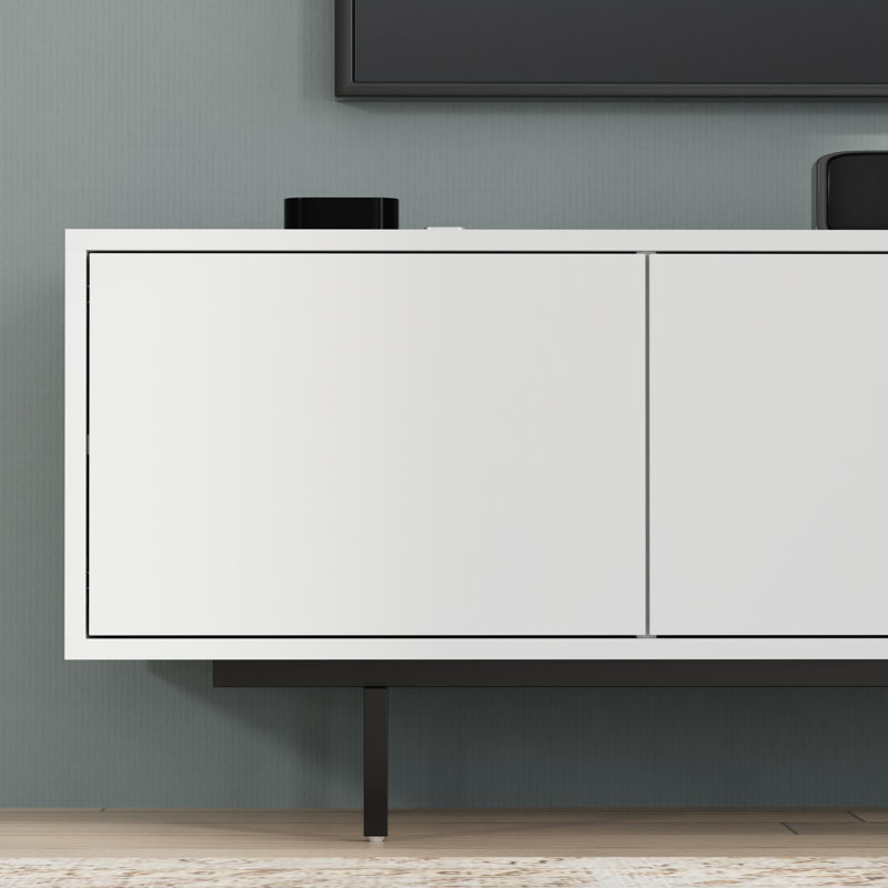 Cambridge 4 Door TV Console for TVs up to 85", White