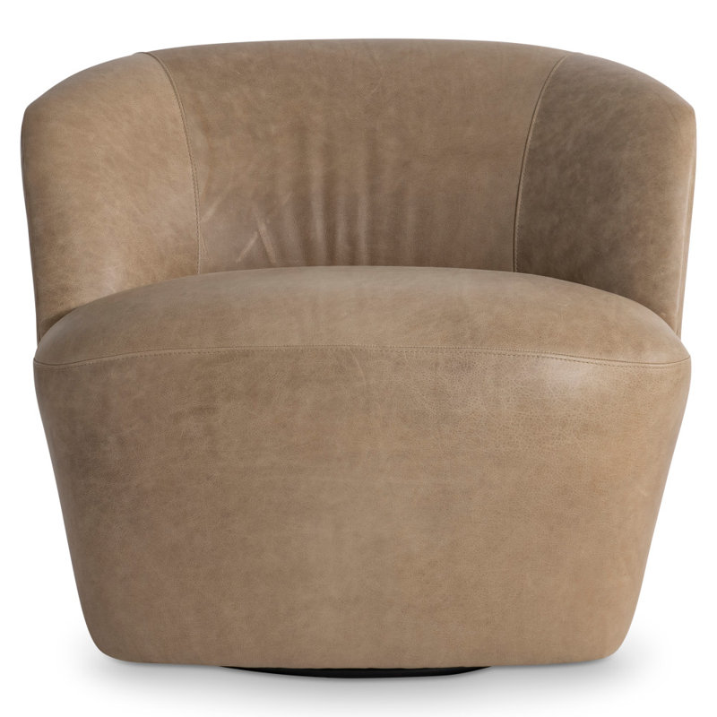 Fauteuil pivotant en cuir Tilly, 360-044