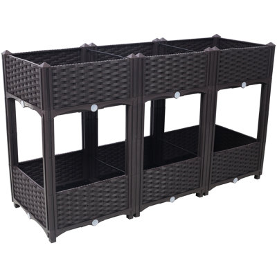 Versatile Elevated Plastic Planter for All Gardening Enthusiasts