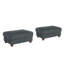 Modern Upholstered Faux Fur Square Ottoman(Set Of 2)-1433630156