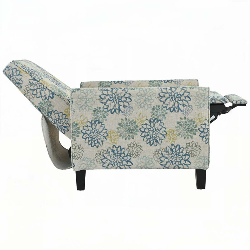 Sumyah Upholstered Recliner, Light Brown/Blue Floral