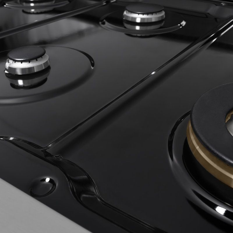 ZLINE 48 in. Paramount Gas Rangetop with 8 Burners and Porcelain Cooktop in Stainless Steel