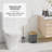 Complete 6 Piece Bathroom Accessory Set with Bamboo Accents, Trash Can & Toilet Brush Included-123857552