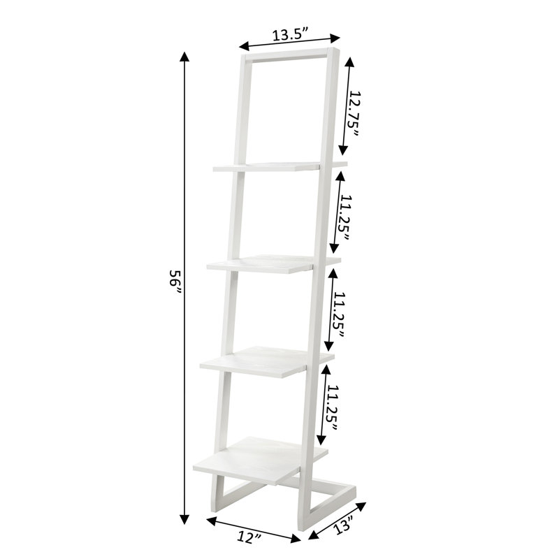 Slayter Ladder Bookcase, White