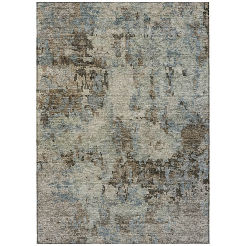 Machine Washable Indoor/Outdoor Francky ACN2360 Casual Rug, Rectangle 9' x 12'