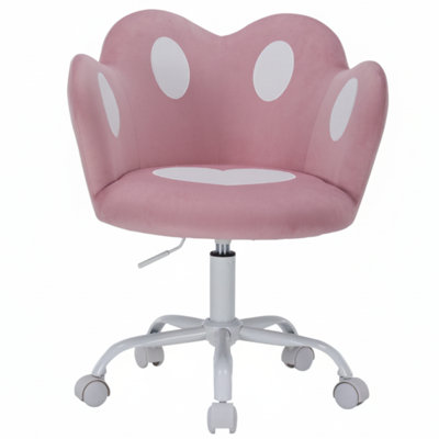 Fauteuil de coiffeuse pivotant Kids Kiki avec revêtement en velours ultra lisse