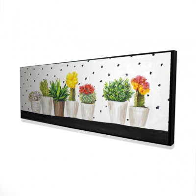 Small Cactus And Succulents Print On Canvas