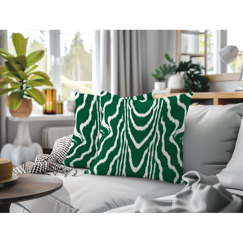 Oreiller réversible intérieur / extérieur Meli, 16 x 16, Green