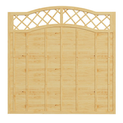 6x6ft Pressure Treated Lattice Top Wooden Garden Fence Panel