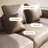 Khaki Genuine Leather Modular Sofa cushion couch-1992052374