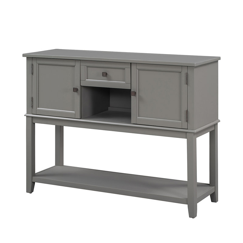 Console avec tiroirs, Gris