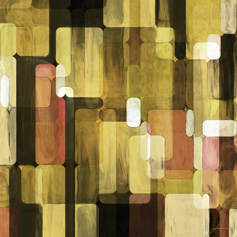Modular Tiles I - Wrapped Canvas Painting, 30cm H x 30cm W