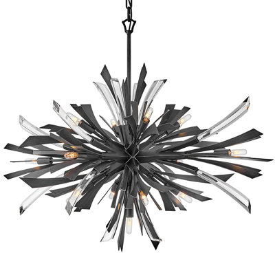 Vida 13 - Light Sputnik Sphere Chandelier with Crystal Accents