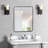 Deckard 32"H x 24"W Modern Minimalist Wall Mounted Rectangular Bathroom Vanity Metal Mirror-67885917