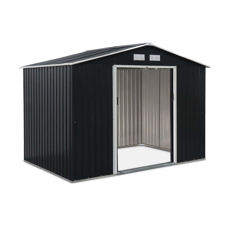 Alaiha 9ft. W x 6ft. D Metal Saltbox Garden Shed
