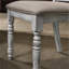 2 Dining Chair - Hardwood, Distressed Undertone Seat Pair Turned Legs, Rustic Look With Upholstered
