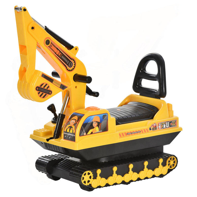 PAS DE PUISSANCE Ride On Excavator Toy Tractors Digger Mobile Scooter Walker Pretend Play Construction pour tout-petits
