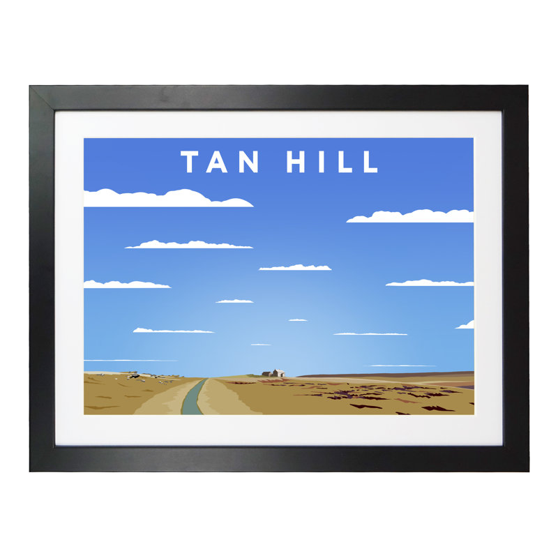 Tan Hill by Richard O'Neil - Print, Black Wood Frame, 33.5 cm H x 43.5 cm W x 2.2 cm D