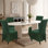 Housse pour chaise de salle à manger, housse extensible de chaise lavable avec jupe, ensemble de 4