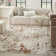 Bordas Abstract Modern Machine Woven Area Rug Area Rug in Ivory/Rust