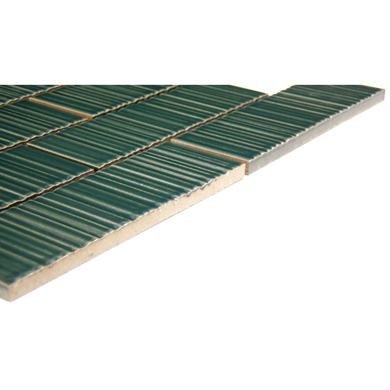 Ornami 11" x 12" Ceramic Mosaic Tile, Tant
