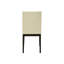 De 2 chaises de salle à manger, 37 po de hauteur, siège en tissu crème, structure en bois massif gris, transitionnel pour la cuisine et l'espace de la chambre 38,19 po