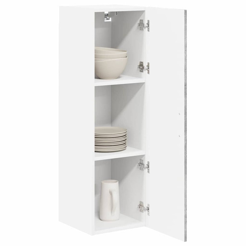 Vidaxl Kitchen Cabinet Black 40 X 31 X 100 Cm Engineered Wood, 100cm H x 30cm W x 31cm D, Concrete Grey