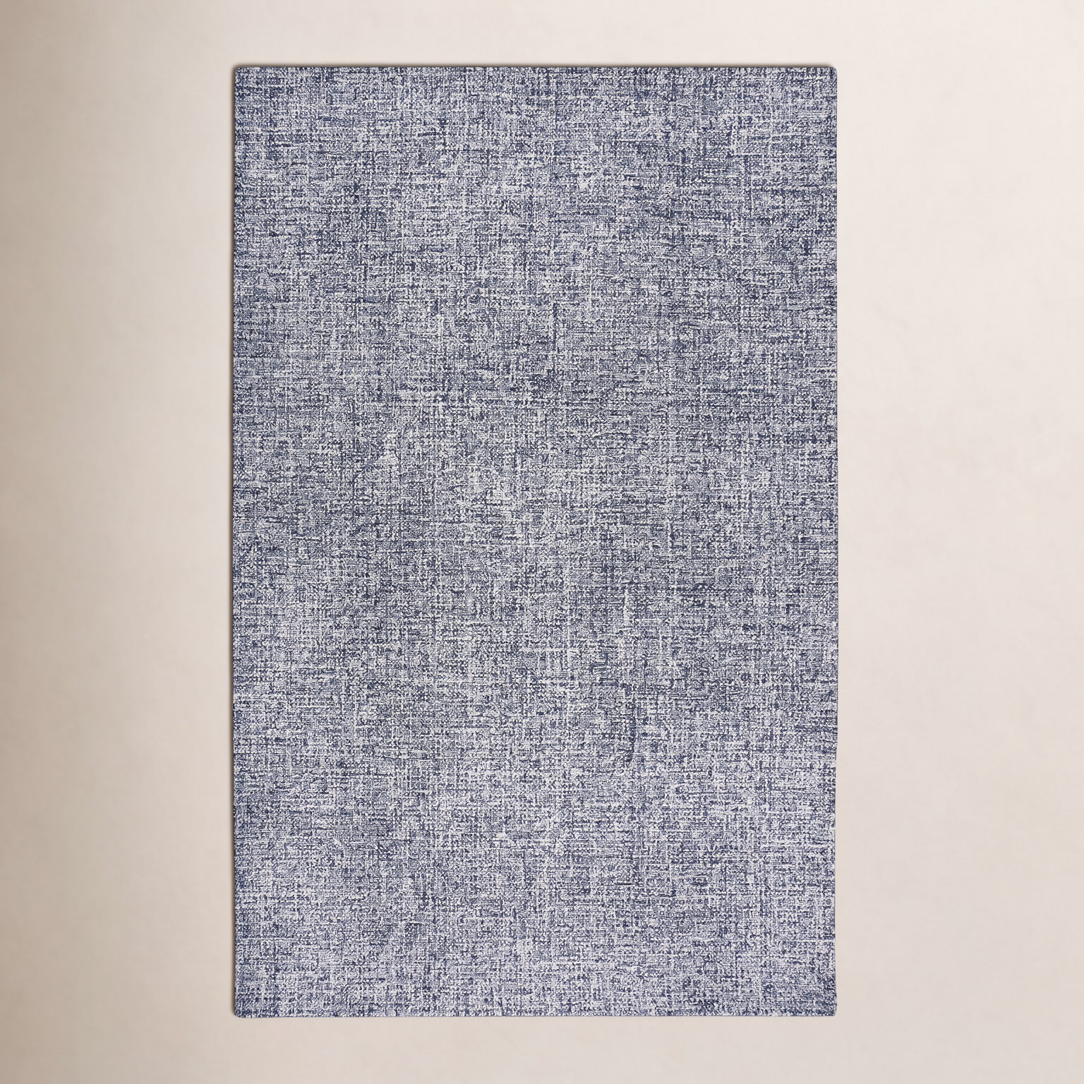 Britley Black White Hand-Tufted Wool Rug, Rectangle 5' x 8'