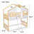 Twin Over Twin House Bunk Bed With Roof , Window, Window  Box, Door , With Safety Guardrails And Ladder-1757073462