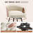26.77" Swivel Faux Leather Counter Stool with Bentwood Backrest-2111347921