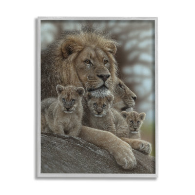 " King Lion Baby Cubs Wild Safari Animal Family "