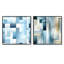 Clennon - Ensemble de 2 collages de formes carrées abstraites-101856358-101856354