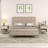 3-tier Bedside Table With Antique Grey Faux Marble Top & Open Shelf-1785184569